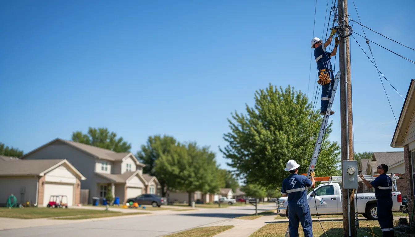 Residential electrician providing installation services in Hulbert, OK